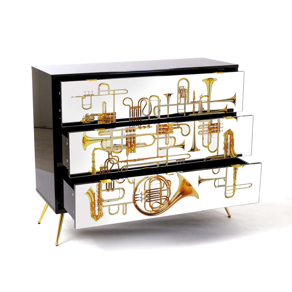 Commode 3 tiroirs Trumpets de ToiletPaper - Seletti-vue 3-The Woods Gallery