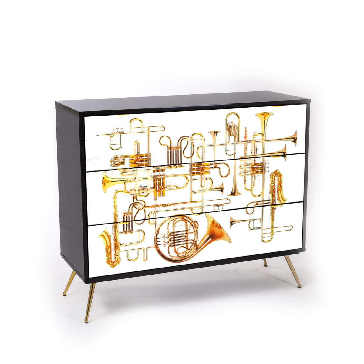 Commode 3 tiroirs Trumpets de ToiletPaper - Seletti-vue 2-The Woods Gallery