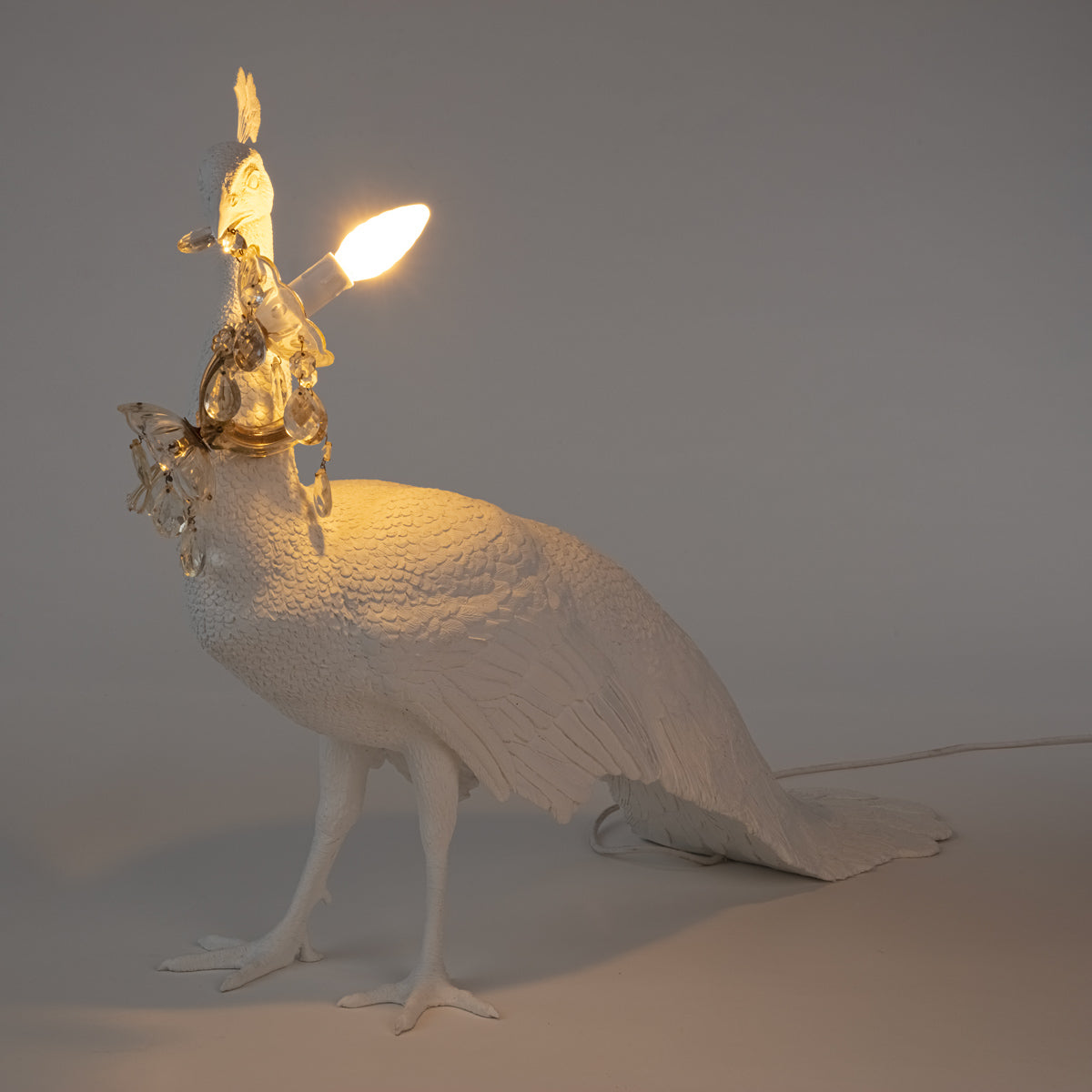 Lampe paon Peacock de Marcantonio - Seletti-vue 5-The Woods Gallery