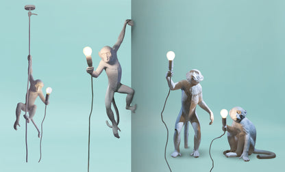 Lampe Monkey Lamp Standing intérieur de Marcantonio - Seletti-vue 3-The Woods Gallery