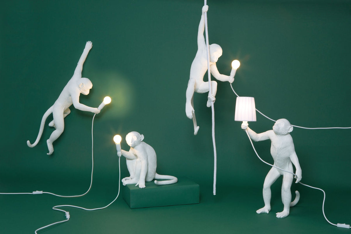 Suspension Monkey Lamp With Rope de Marcantonio - Seletti-vue 8-The Woods Gallery