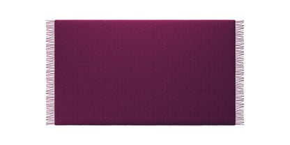 Plaid Edys en cachemire - Cassina-vue à plat, plaid bordeaux à franges-Cassina