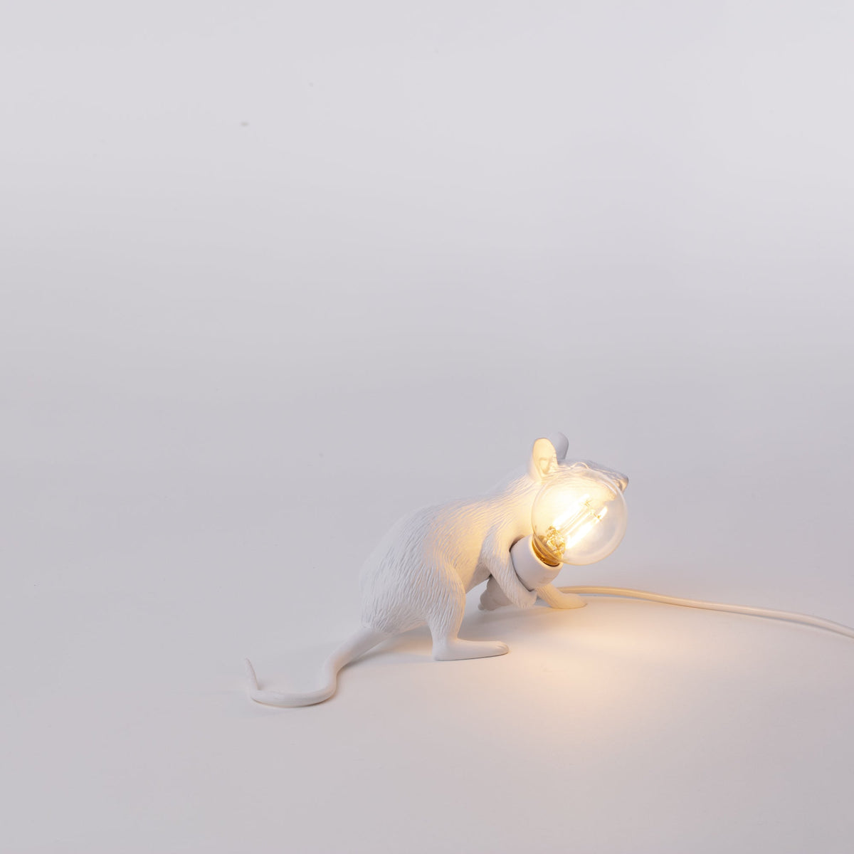 Lampe Mouse Lamp Lop blanche de Marcantonio - Seletti-vue 3-The Woods Gallery