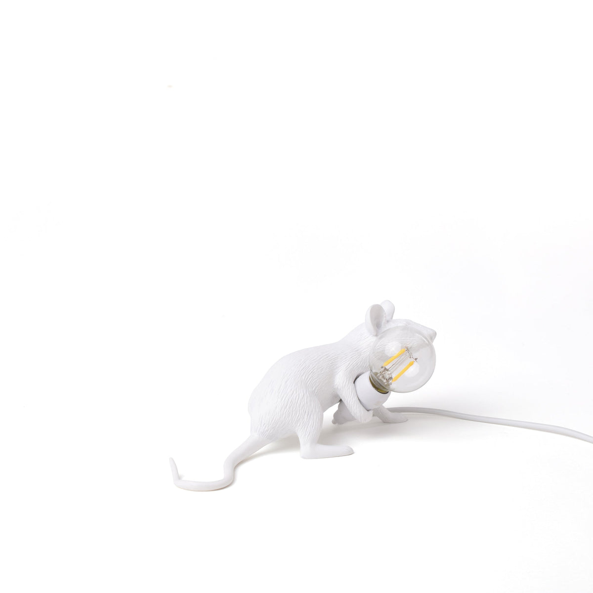 Lampe Mouse Lamp Lop blanche de Marcantonio - Seletti-vue 5-The Woods Gallery