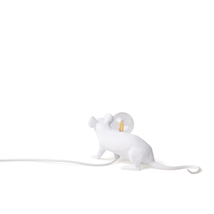 Lampe Mouse Lamp Lop blanche de Marcantonio - Seletti-vue 6-The Woods Gallery