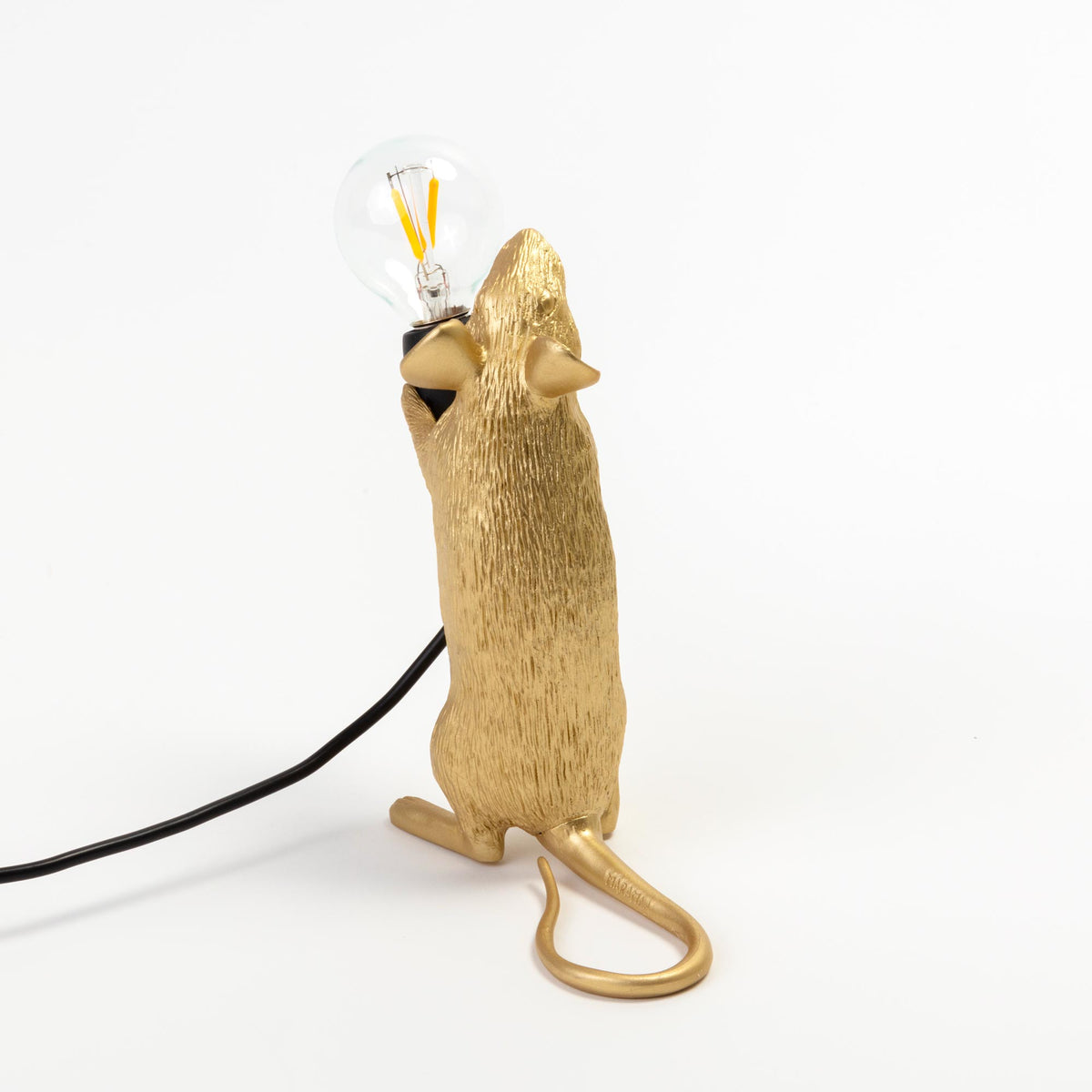 Lampe Mouse Lamp Step dorée de Marcantonio - Seletti-vue 9-The Woods Gallery