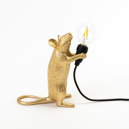 Lampe Mouse Lamp Step dorée de Marcantonio - Seletti-vue 5-The Woods Gallery