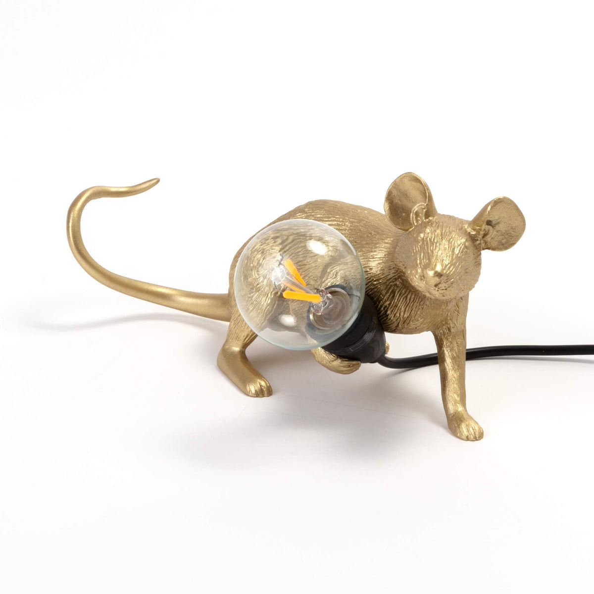 Lampe Mouse Lamp Lop dorée de Marcantonio – photo officielle Seletti