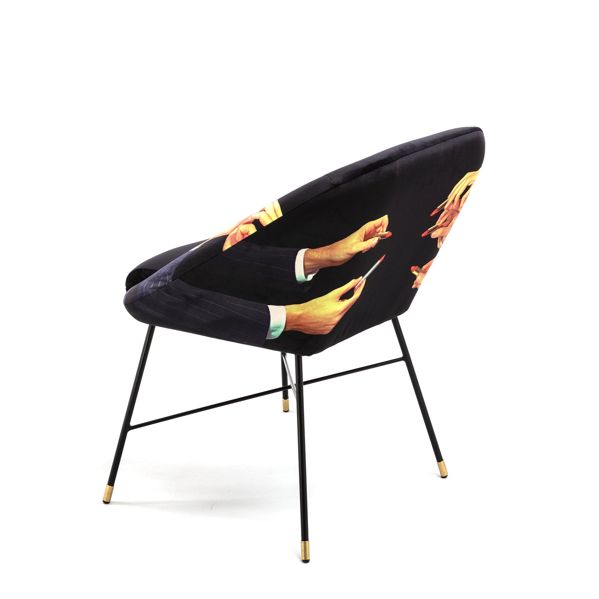 Chaise rembourrée Lipsticks Black de ToiletPaper - Seletti-vue 5-The Woods Gallery