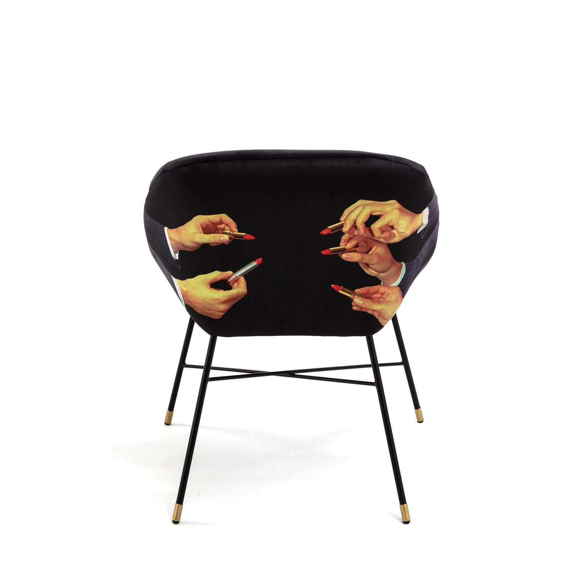 Chaise rembourrée Lipsticks Black de ToiletPaper - Seletti-vue 6-The Woods Gallery