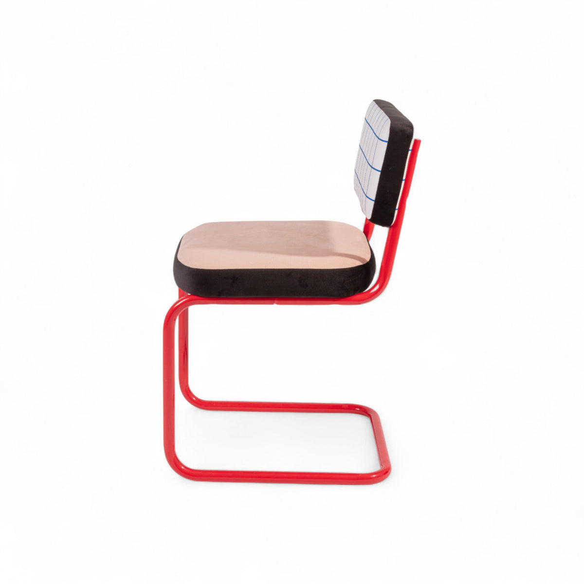 Chaise Super Chair de Hello Again - Seletti-Grille bleue, vue de profil-The Woods Gallery