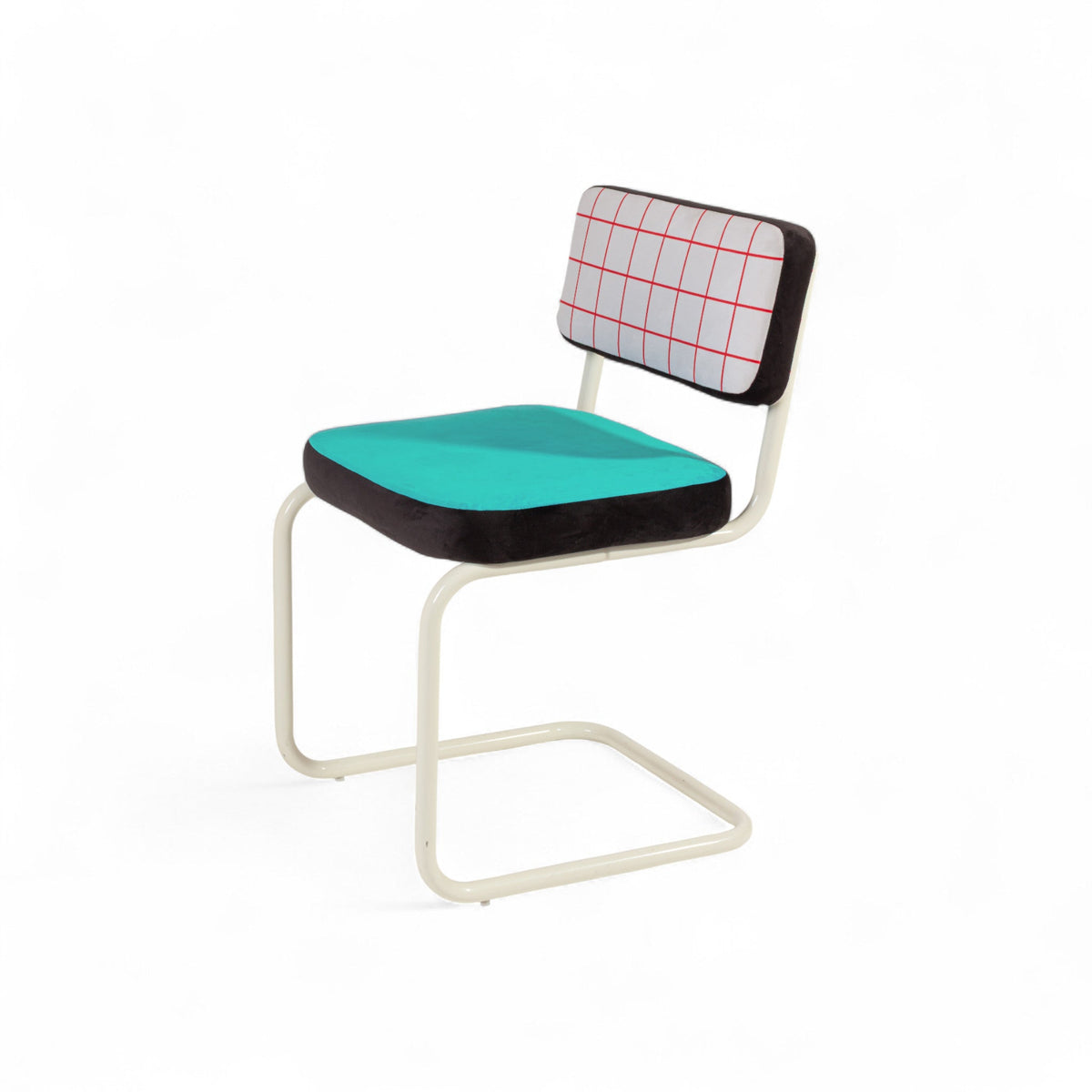 Chaise Super Chair de Hello Again - Seletti-Grille rouge, vue de trois quarts-The Woods Gallery