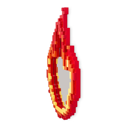 Miroir Pixel Mirror Flame de Roberto Bruno - Seletti-vue 3-The Woods Gallery