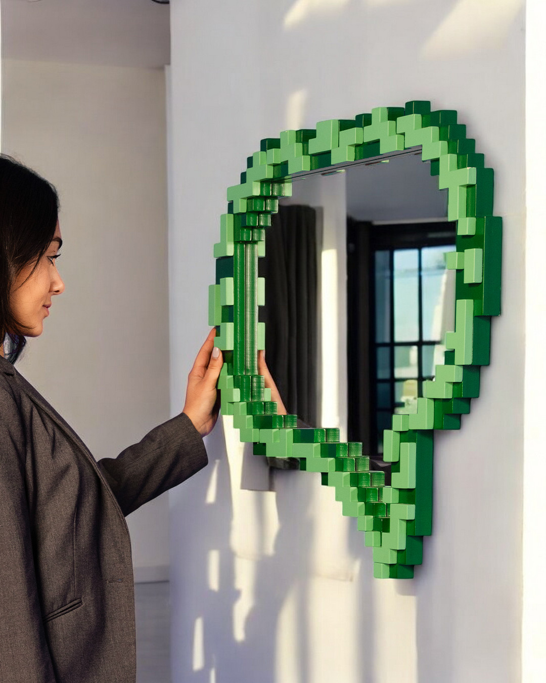 Miroir Pixel Mirror Message de Roberto Bruno - Seletti-vue 6-The Woods Gallery