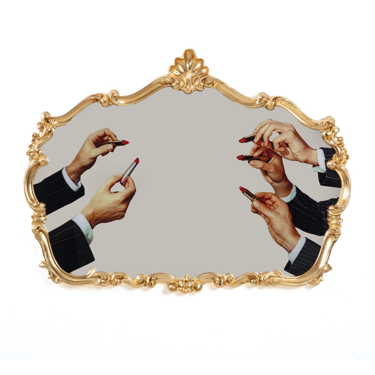 Miroir baroque Lipsticks de ToiletPaper - Seletti-vue 1-The Woods Gallery