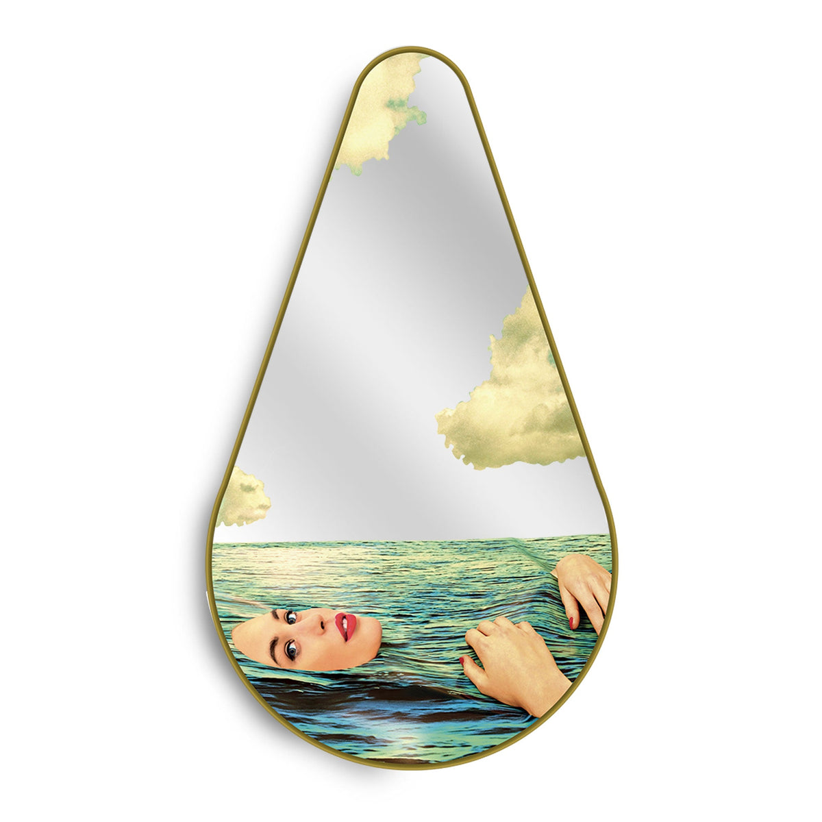 Miroir découpé Sea Girl de ToiletPaper - Seletti-vue 1-The Woods Gallery