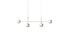 Suspension Dot Pattern Light de Charles et Ray Eames - Cassina-vue de face, sphères blanches sur barre-Cassina