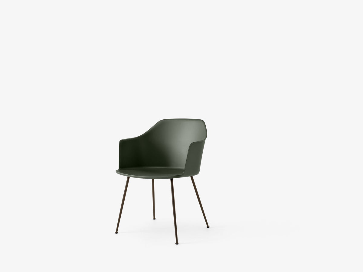 Fauteuil Rely HW33 Vert bronze piètement tube bronze - &amp;Tradition