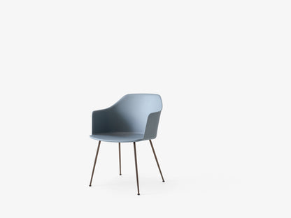 Fauteuil Rely HW33 Bleu clair piètement tube bronze - &amp;Tradition