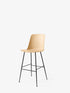 Chaise de bar Rely HW96 Beige sable piètement tube noir - &Tradition