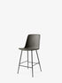 Chaise de comptoir Rely HW91 Gris pierre piètement tube noir - &Tradition