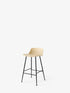 Tabouret de comptoir Rely HW81 Beige sable piètement tube noir - &Tradition