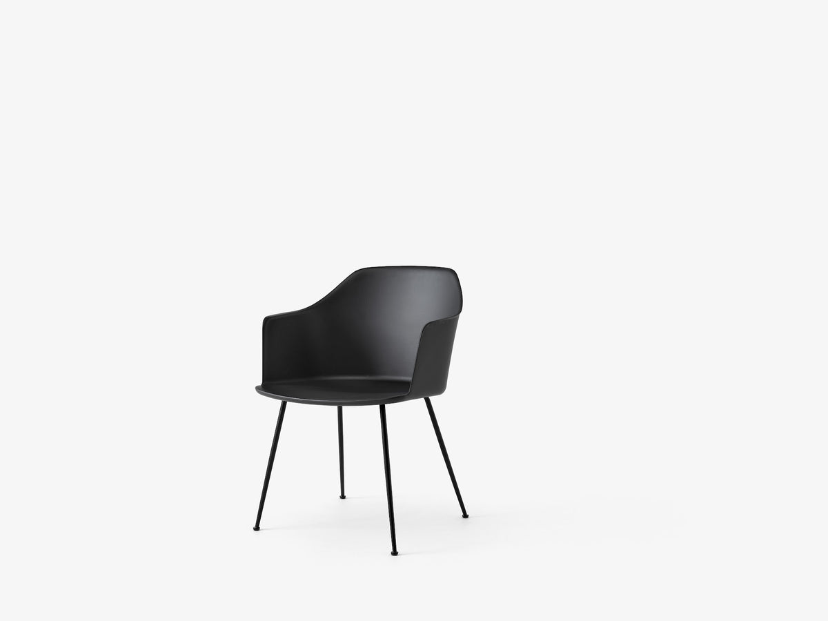 Fauteuil Rely HW33 Noir piètement tube noir - &amp;Tradition
