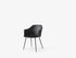 Fauteuil Rely HW33 Noir piètement tube noir - &Tradition