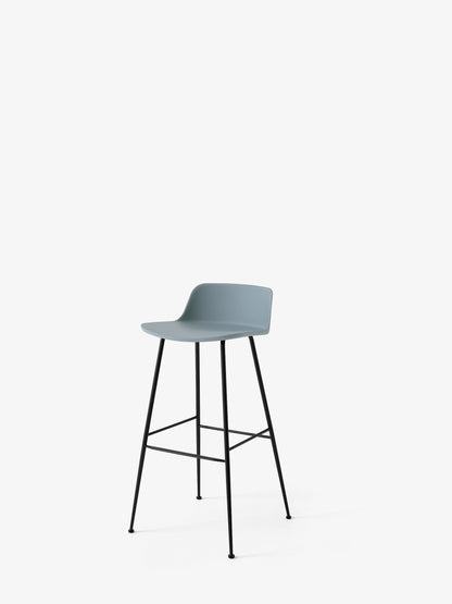 Tabouret de bar Rely HW86 Bleu clair piètement tube noir - &amp;Tradition