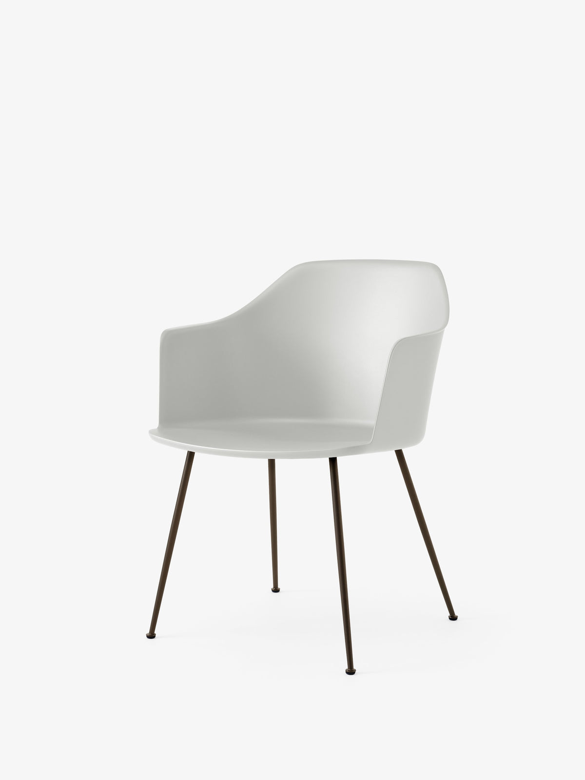 Fauteuil Rely HW33 Oyster piètement tube bronze - &amp;Tradition