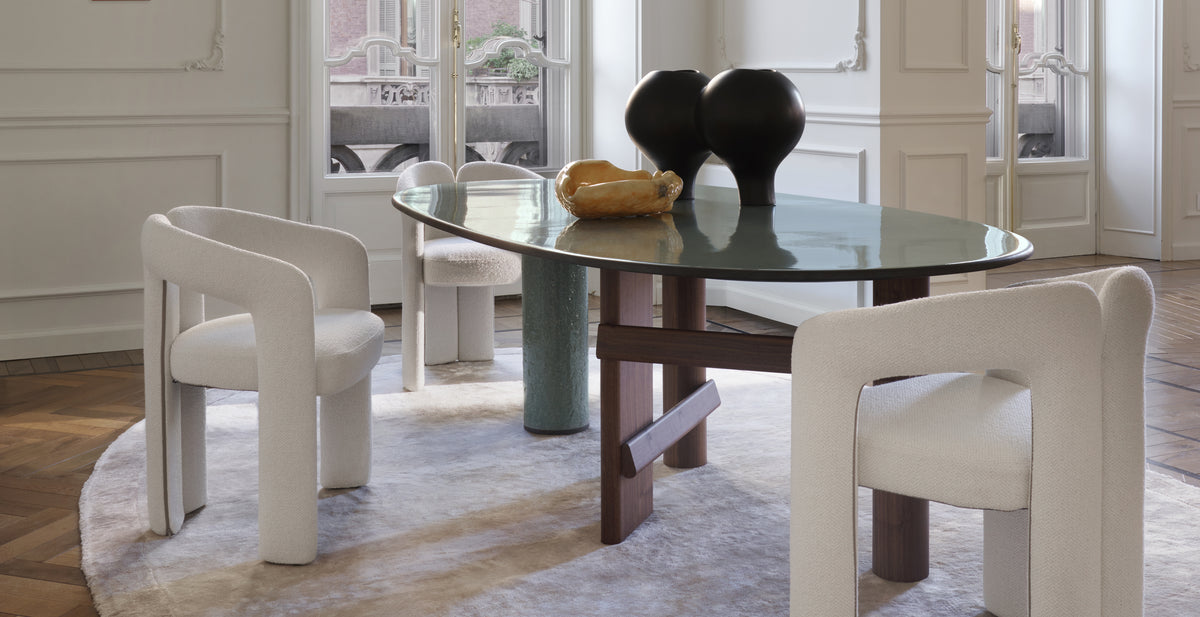 Chaise Dudet par Patricia Urquiola - Cassina-chaises blanches autour d&