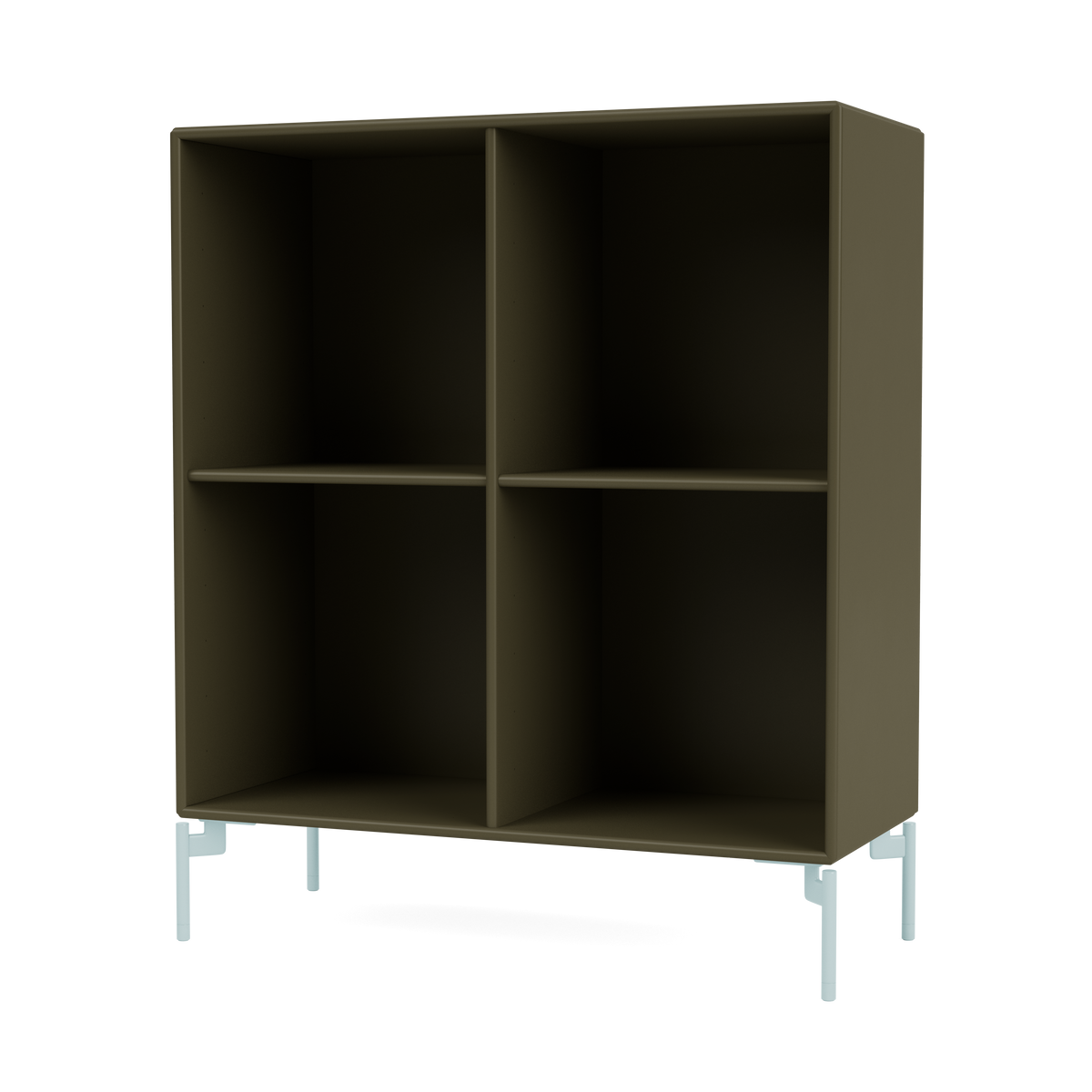 Module de Rangement Show par Peter J. Lassen, laque 139 Oregano, sur pieds 148 Flint, packshot Montana