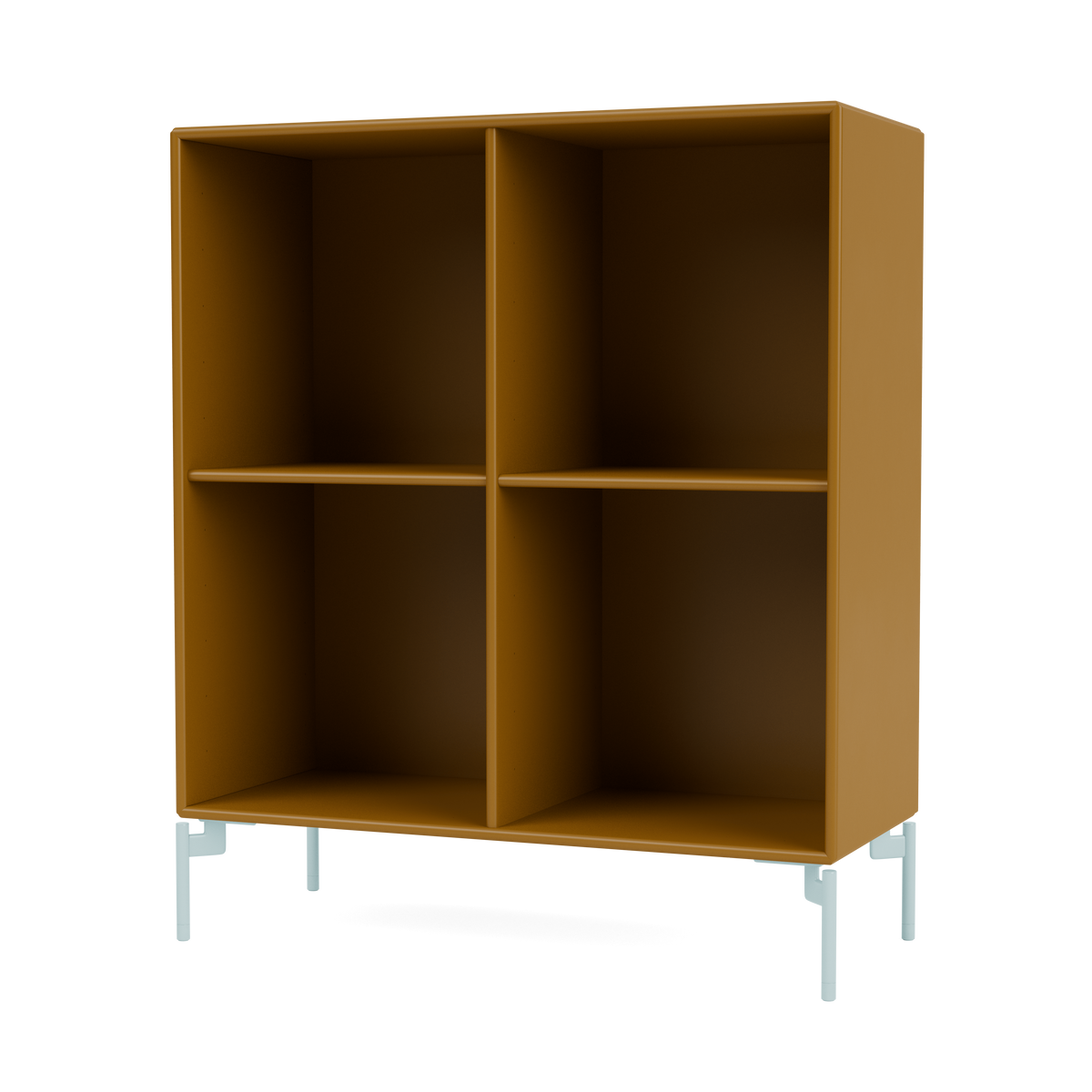 Module de Rangement Show par Peter J. Lassen, laque 142 Amber, sur pieds 148 Flint, packshot Montana