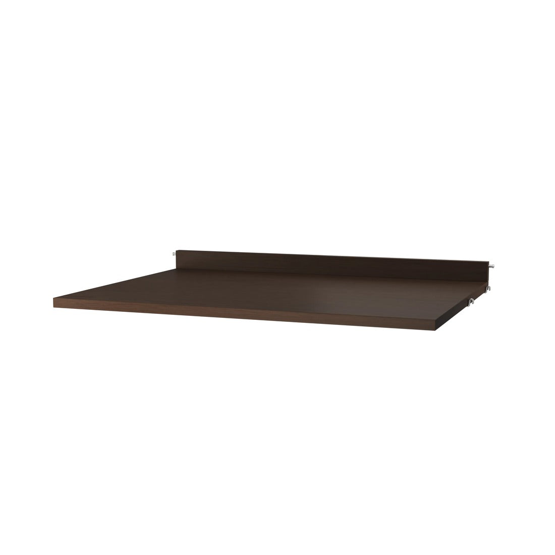 Étagère plateau de bureau L 78 cm, String Furniture, coloris chêne foncé, packshot sur fond blanc