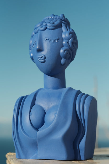 Buste Poppea bleu Magna Graecia de Antonio Aricò - Seletti-vue 3-The Woods Gallery
