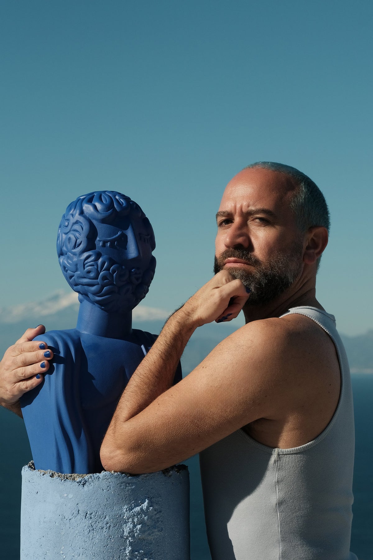 Buste Man bleu Magna Graecia de Antonio Aricò - Seletti-vue 3-The Woods Gallery