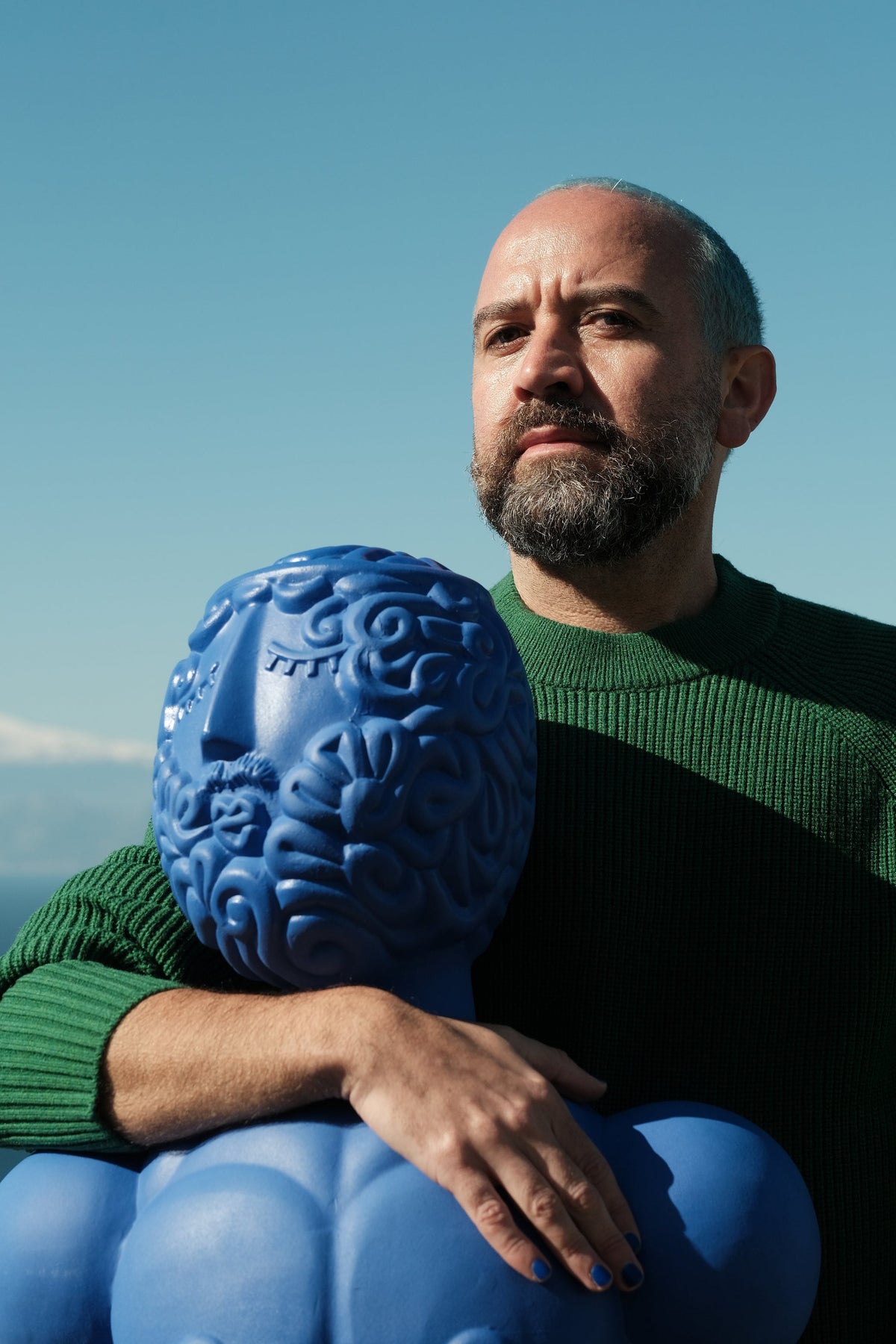 Buste Man bleu Magna Graecia de Antonio Aricò - Seletti-vue 6-The Woods Gallery