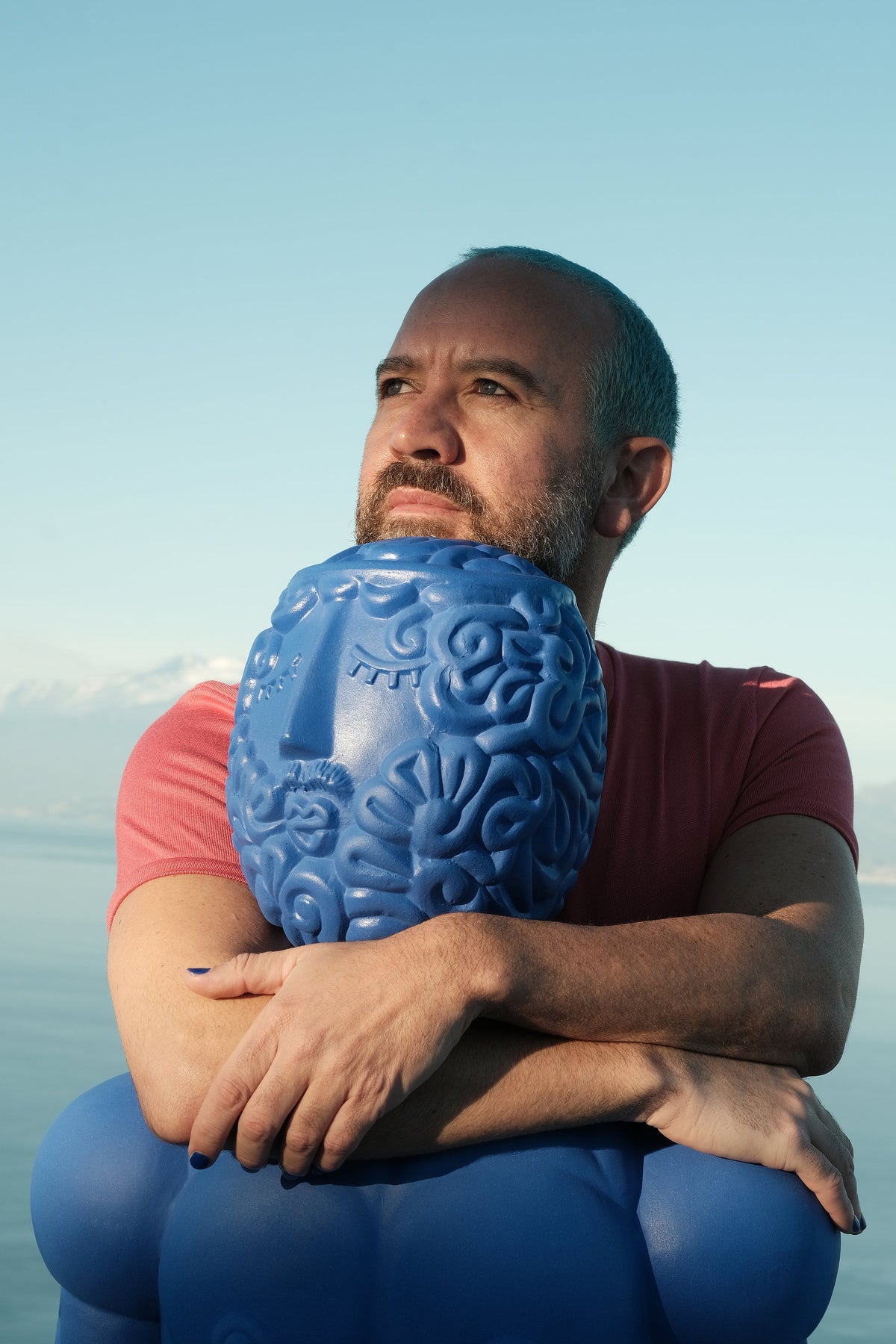 Buste Man bleu Magna Graecia de Antonio Aricò - Seletti-vue 7-The Woods Gallery