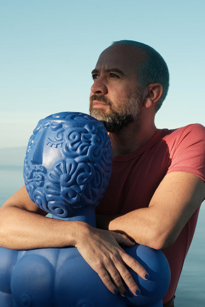 Buste Man bleu Magna Graecia de Antonio Aricò - Seletti-vue 8-The Woods Gallery