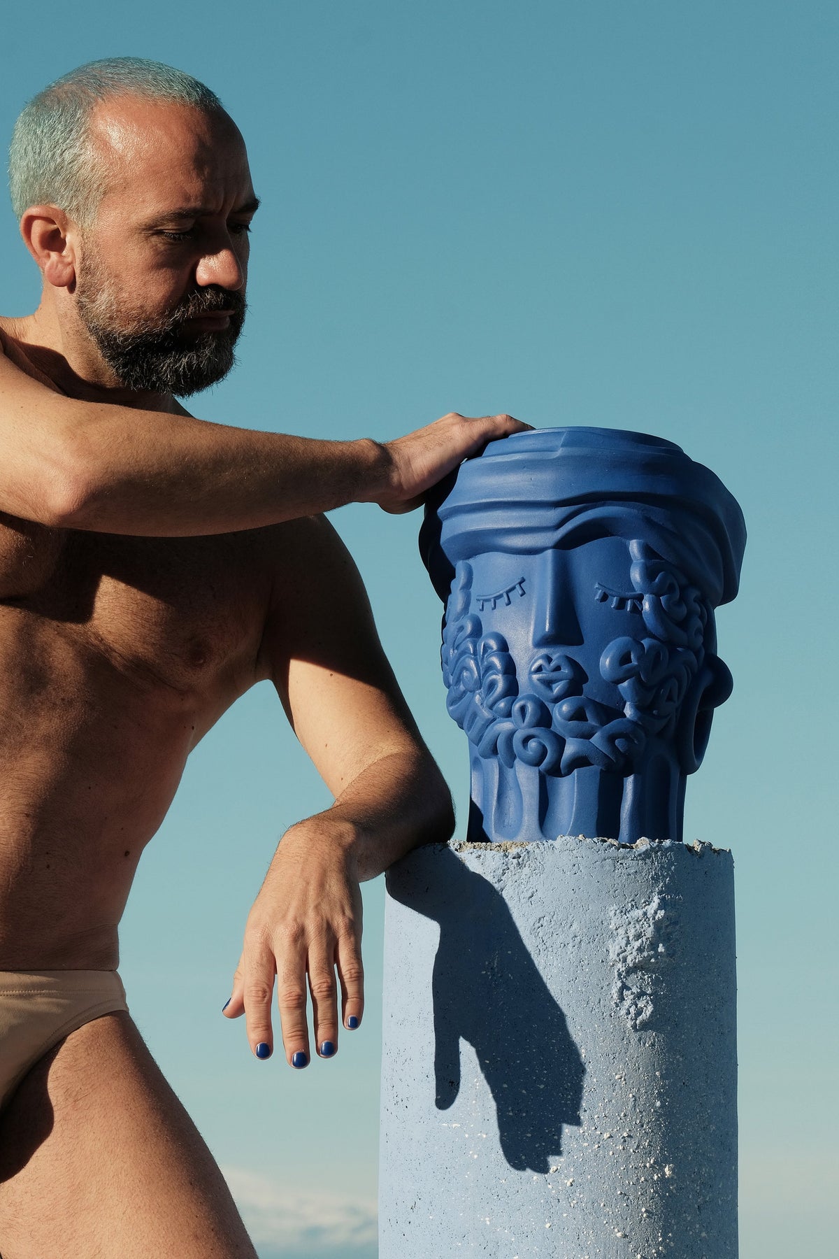 Vase Man bleu Magna Graecia de Antonio Aricò - Seletti-vue 2-The Woods Gallery