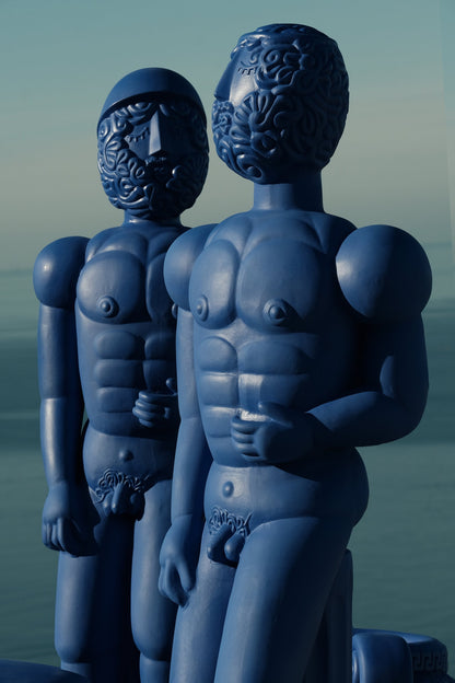Statue Bronzo bleue Magna Graecia de Antonio Aricò - Seletti-vue 2-The Woods Gallery