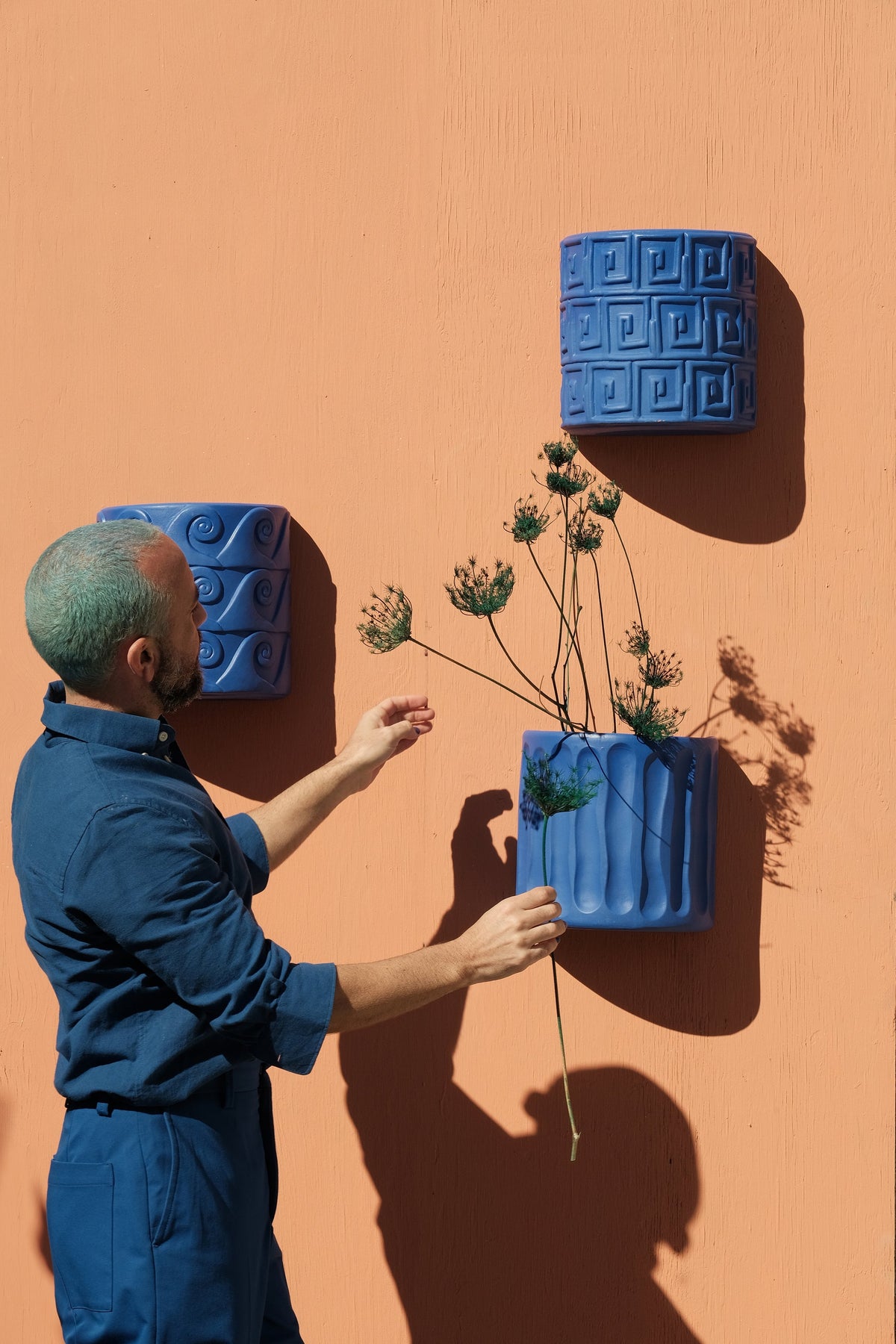 Vase mural Dorico bleu Magna Graecia de Antonio Aricò - Seletti-vue 3-The Woods Gallery