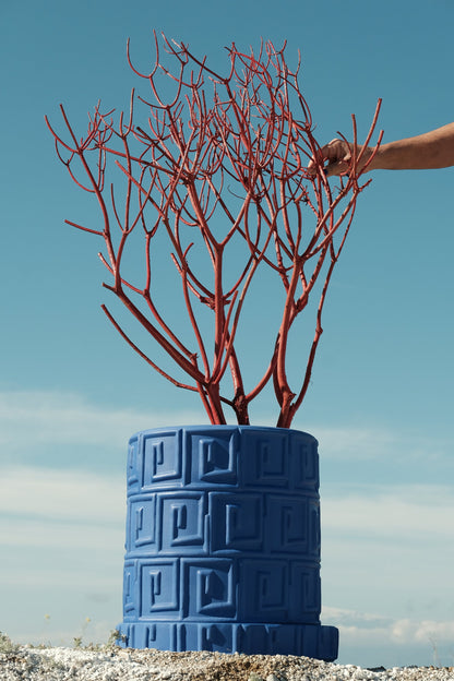 Vase Greca bleu et soucoupe Magna Graecia de Antonio Aricò - Seletti-vue 4-The Woods Gallery