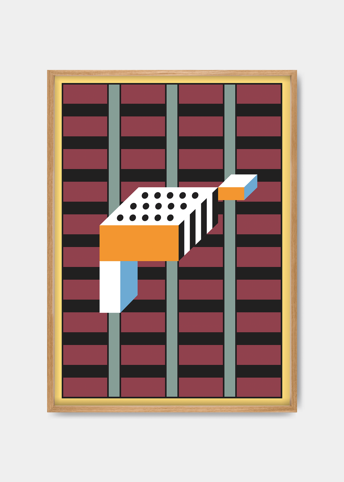 Affiche Manifesto 01 de Nathalie du Pasquier - The Wrong Shop-poster encadré (chêne)-The Woods Gallery
