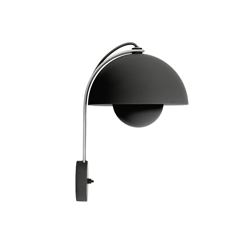 Applique Flowerpot VP8 de Verner Panton - &amp;Tradition-Noir mat-The Woods Gallery