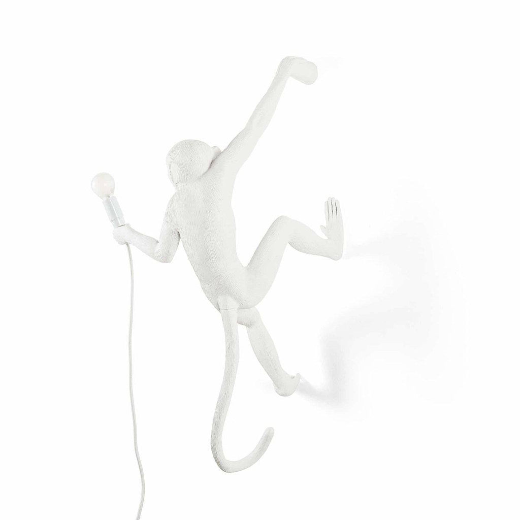Applique Lampe Singe suspendu à droite OUTDOOR de Marcantonio - Seletti-Noir-The Woods Gallery