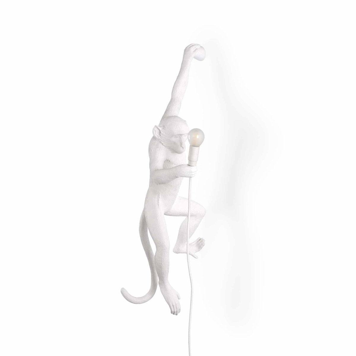 Applique Lampe Singe suspendu à gauche OUTDOOR de Marcantonio - Seletti-Noir-The Woods Gallery