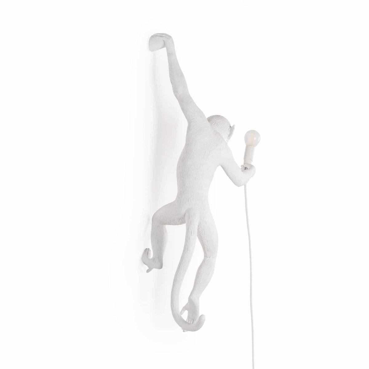 Applique Lampe Singe suspendu à gauche OUTDOOR de Marcantonio - Seletti-Noir-The Woods Gallery