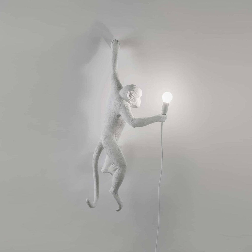 Applique Lampe Singe suspendu à gauche OUTDOOR de Marcantonio - Seletti-Noir-The Woods Gallery
