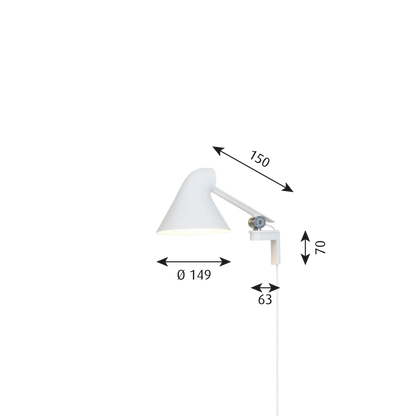 Applique murale NJP - Louis Poulsen-Noir-LED 3000K 10W-Bras long – Wall box sans câble-The Woods Gallery